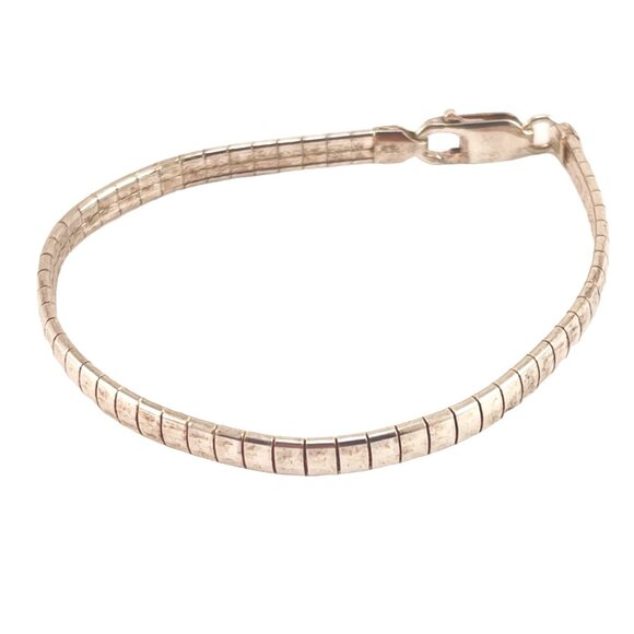 Sterling Silver Italian Snake Chain Bracelet 7.5" - Picture 1 of 6
